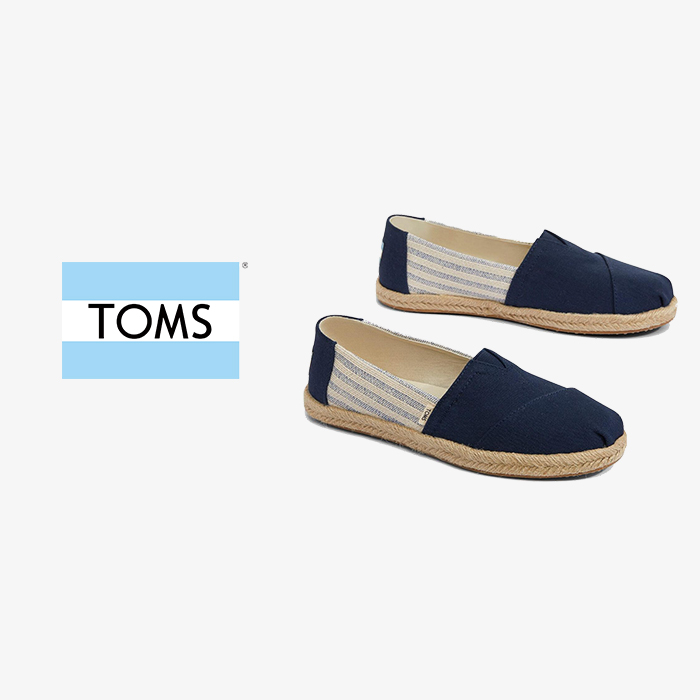 TOMS | Navy Stripes Espadrilles