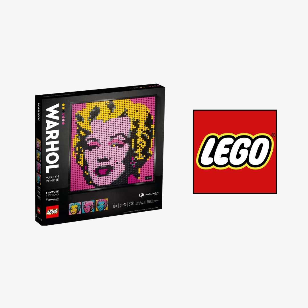 LEGO Art Presents Andy Warhol's Marilyn Monroe Collectible Canvas Art Set Building Kit for Adults